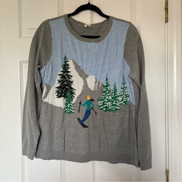 Talbots Gray Ski Sweater Size Extra Large - Picture 2 of 7